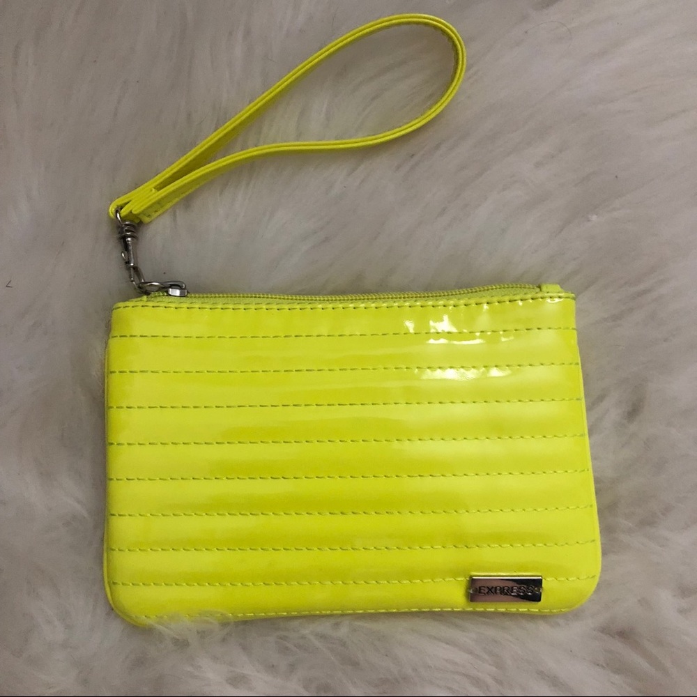 Like New Neon Yellow Express Wristlet